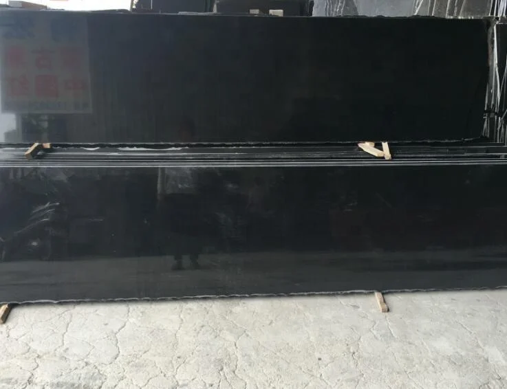 Natural Stone Flooring Tiles Chinese Kitchen Countertop Marble Island Polished Black Galaxy Granite
