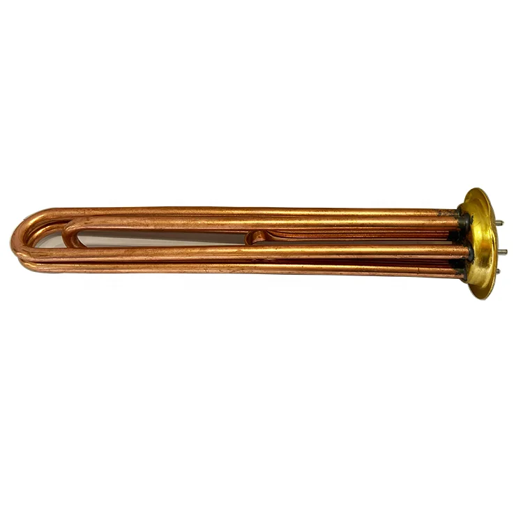 Fast heat conduction and corrosion resistant electric heater copper tube three tube heating element