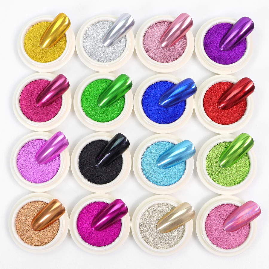 High Temperature Resistant PET Holographic Laser Gold Mirror Nails Embossing Powder For Cosmetics