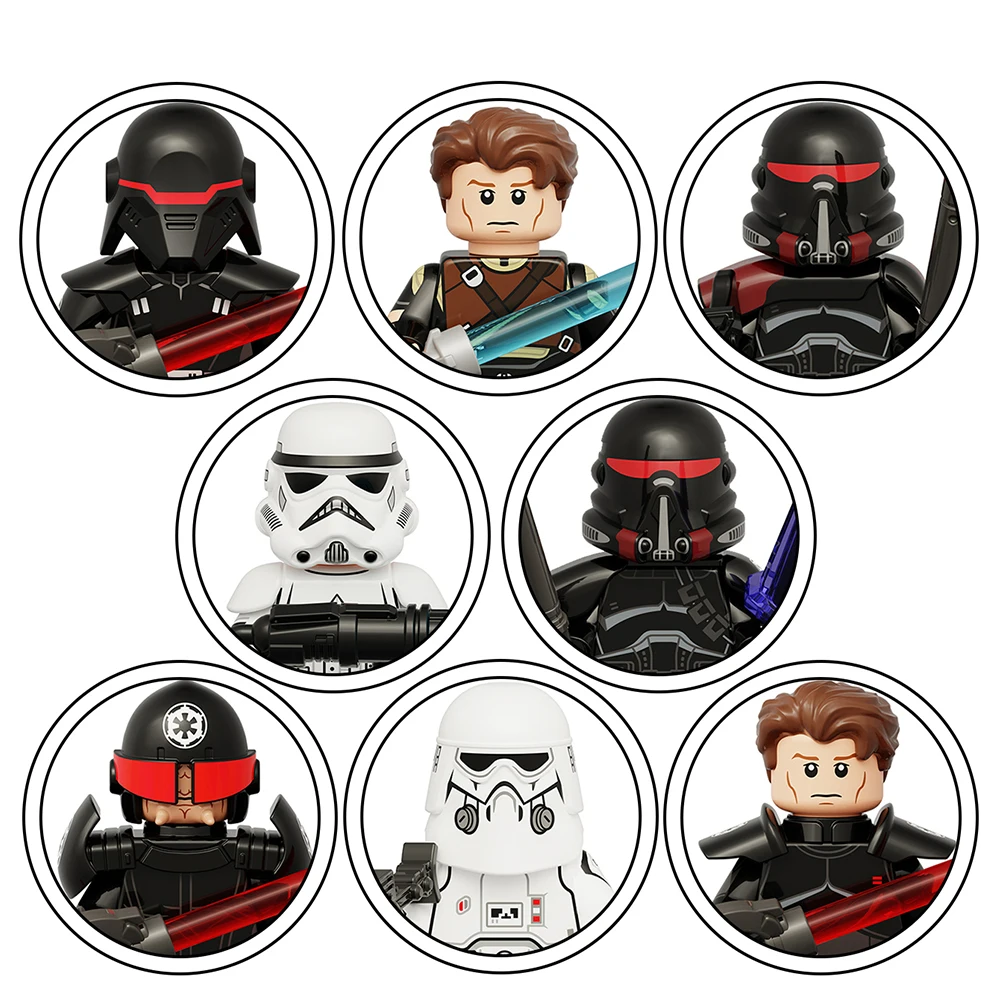 KT1066 Space Wars Flame Cal Kestis Heavy Assault Trooper Second Sister Mini Building Blocks Collection Kids Gift Toys Juguetes