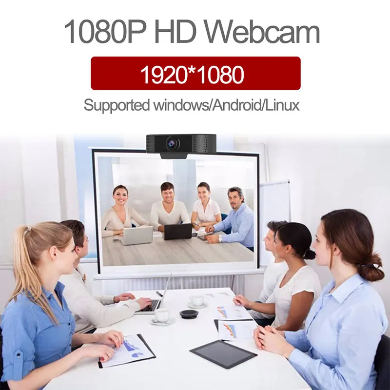  1080P USB веб-камера со встроенным микрофоном для видеобщения