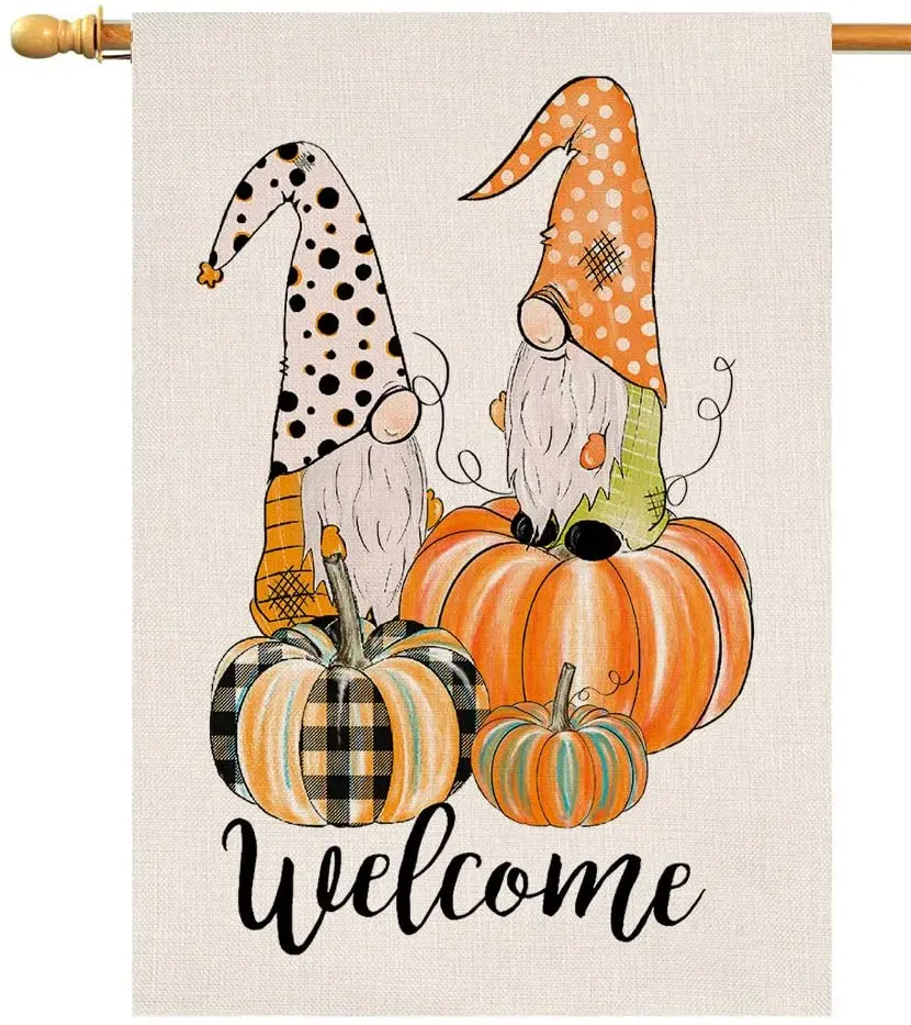 Китай сделал милый тыквы шаблон Пользовательские садовые флаги Хэллоуин сад флаг 2020