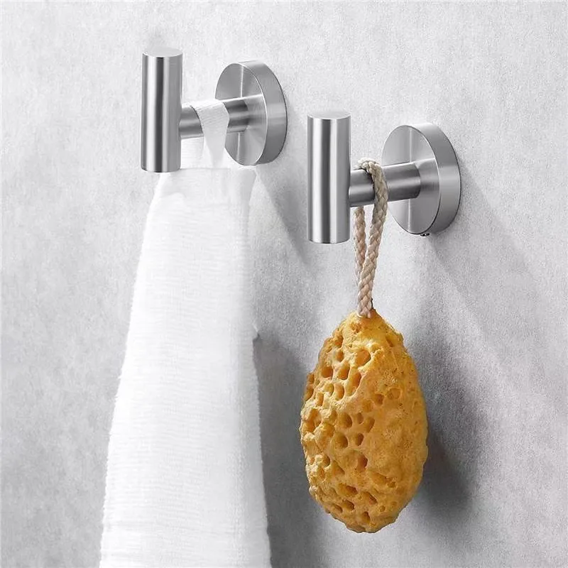 Customized  design  Bathroom  Stainless Steel Towel Hook Shower Holder Removable Vacuum Suction Cup Hooks