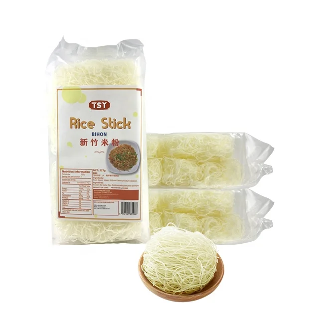 227g Premium Quality Vietnam Thin Rice Stick Glass Noodles Yummy Easy Vegan Gluten Free Rice LongKou Stick Noodles Vermicelli