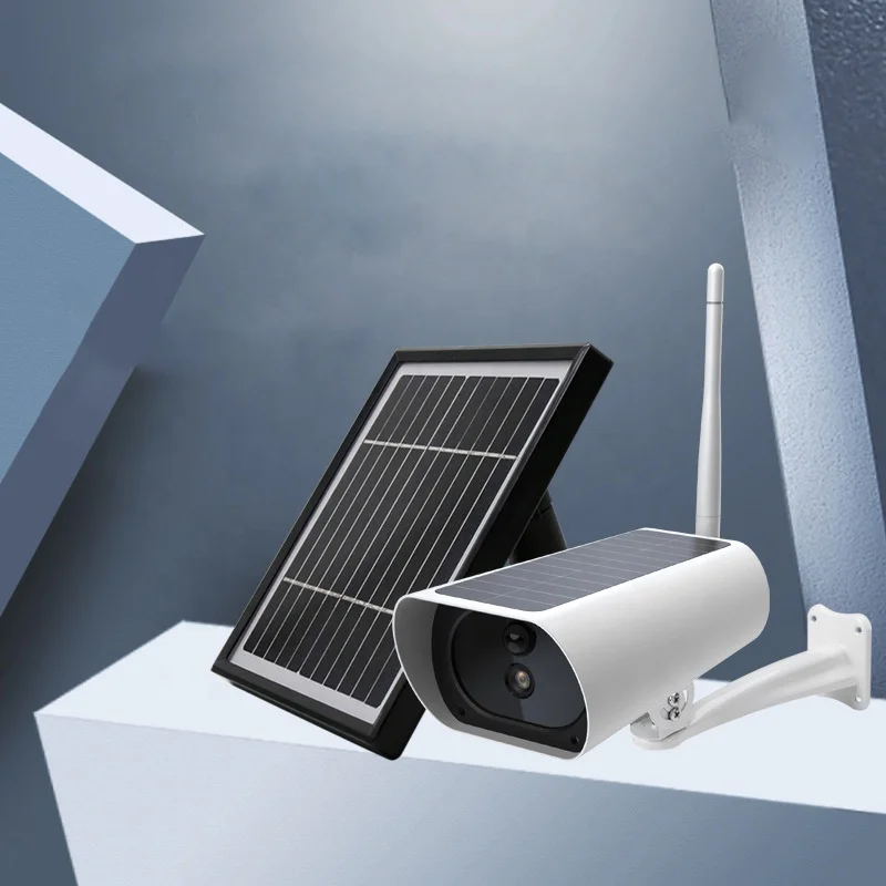 Outdoor Surveillance Camera Solar IP65 Waterproof Two Way Intercom Night Vision WiFi 4G Solar Camera