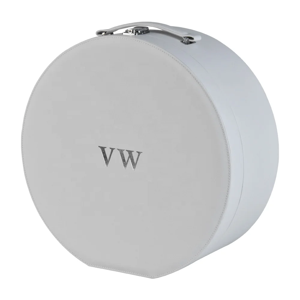 gift decorative wedding bridal luxury quality leather hat storage box