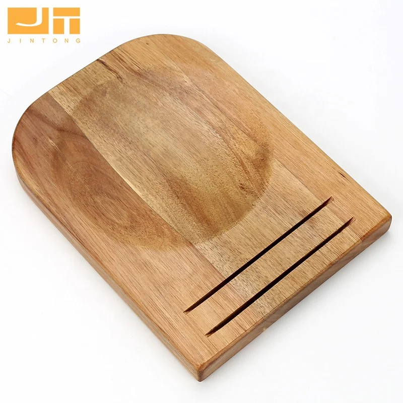 Rocker Tools Mezzaluna Knife and Cutting Board Set Wooden Chopping Board Bowl