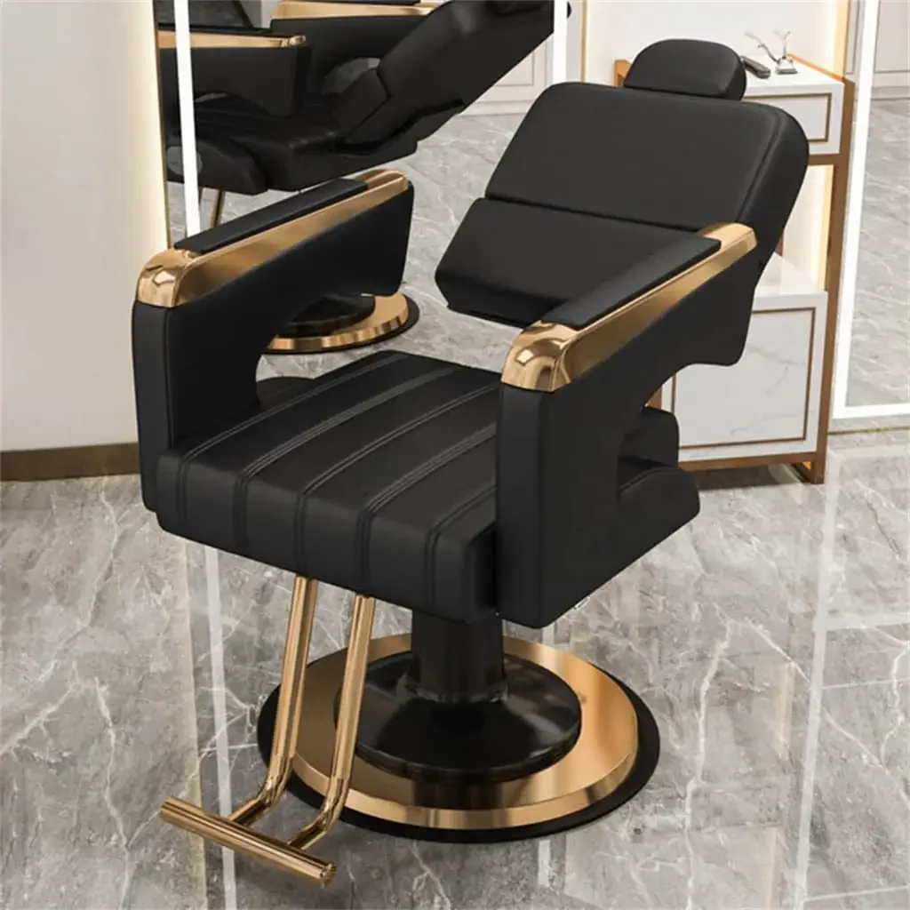 Barbershop Salon Perm Hair Chair Salon Barber Chair Adjustable Rotary Lift Half Chaise Chair Cross Border Home