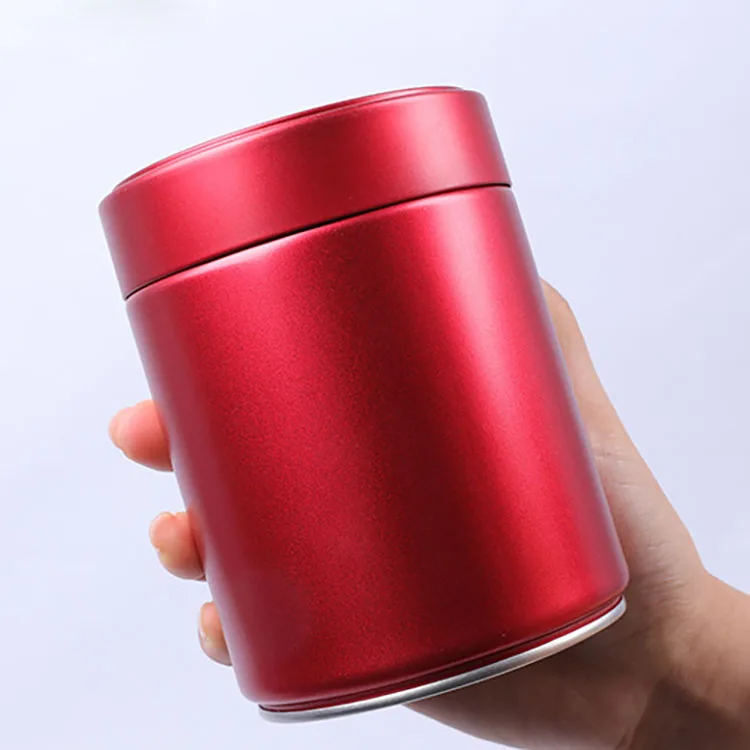 Large Stock Tea Tins Tinplate 73mm Candy Coffee Beans Matcha Powder Loose Tea Tin Can With Aluminium Seal Film