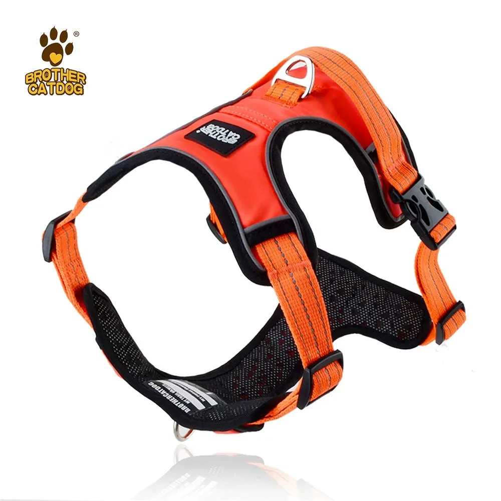 Reflective Outdoor Nylon No Pull Dog Harness Adjustable Custom Soft Padded Dog Harness with Handle Floral 1pc/opp Bag 500 Pcs