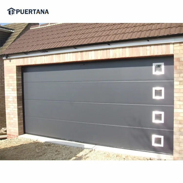 Overhead Sandwich Panel Insulated Sectional Garage Doors Remote Control Swift Roll Up  Stainless Steel Garage Door