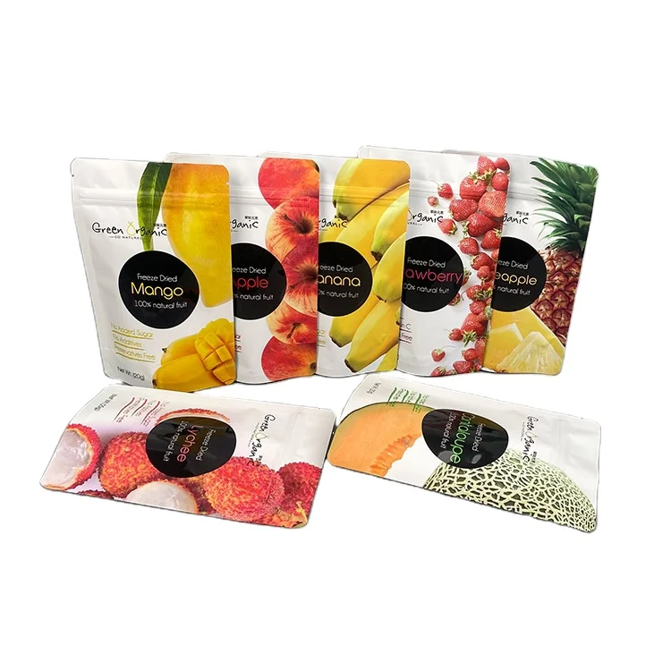 Food Packaging Zip Seal Stand Up Pouches Matte Snack Sweets Recyclable Candy Bags with Customize Printing