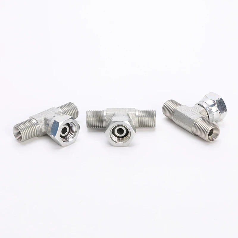 HIGH-QUALITY HYDRAULIC OEM BSP MALE 60 SEAT/BSP FEMALE 60 CONE BRANCH TEE HYDRAULIC END CONNECTOR