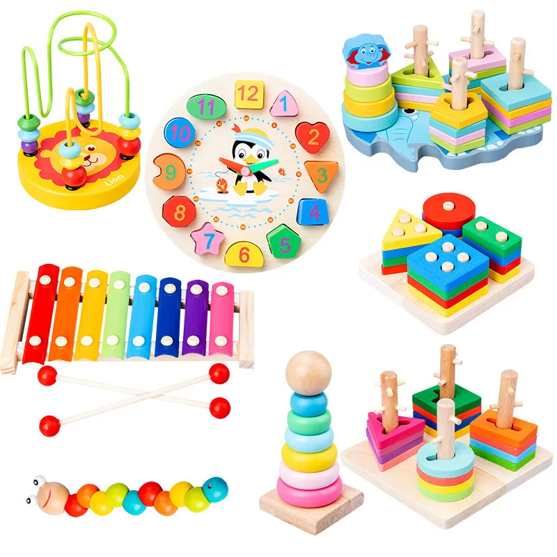 
Popular Baby Early Childhood Educational Wood Intelligence Development gift Baby Sensory Toys Educational 