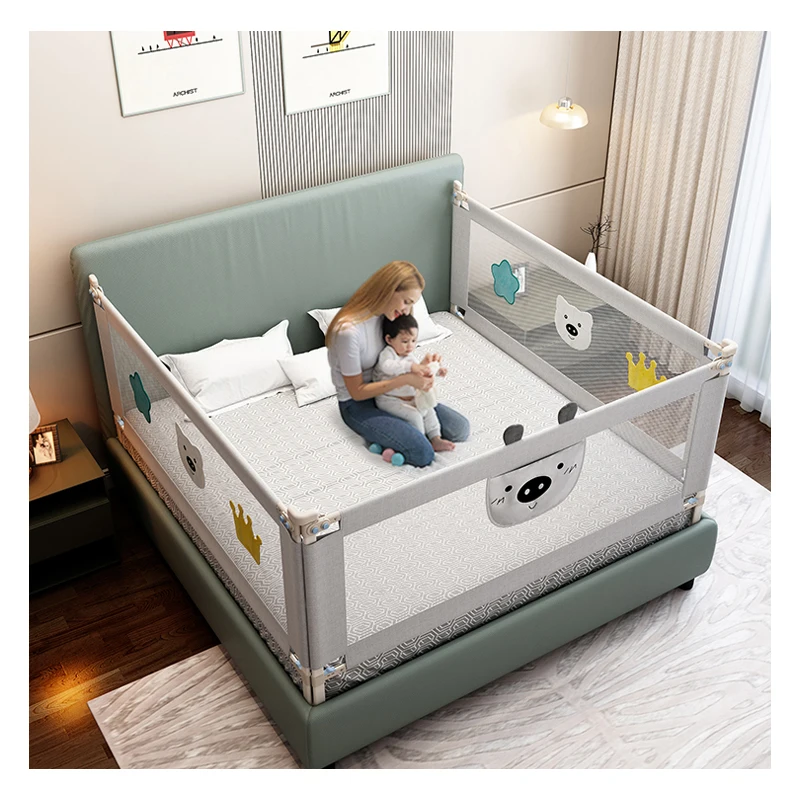 China Foldable Extra Long Adjustable Home Baby Bed Railing Bumper Manufacturer Bumper Protection Guard Safety Baby Bed Rail