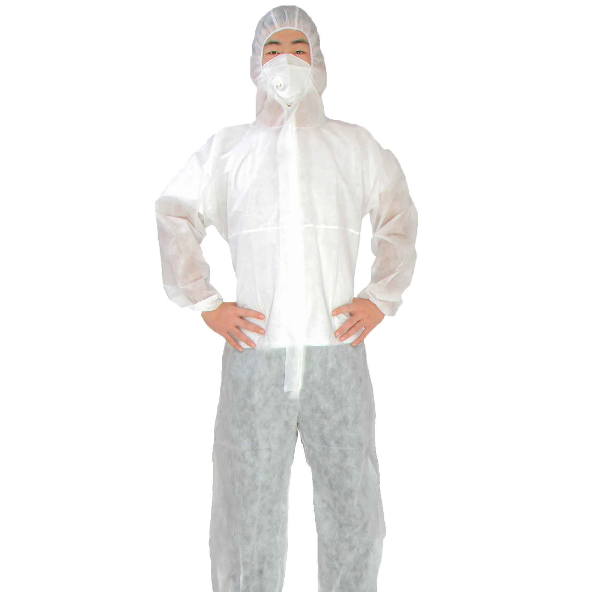Microporous Disposable PP Single Use Disposable Lab Coat Protective Coverall/ Personal Safety Coat Clothing
