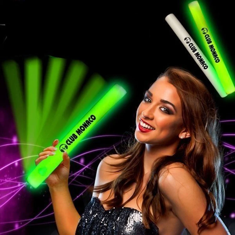 16 inch Light Up 3 Flashing Modes Soft Foam Multi Color LED Foam Baton Stick