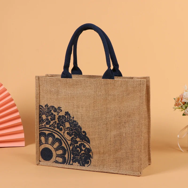 Wholesale Custom Print Simple Linen Hand bag School Gift Tote Bag for Teacher