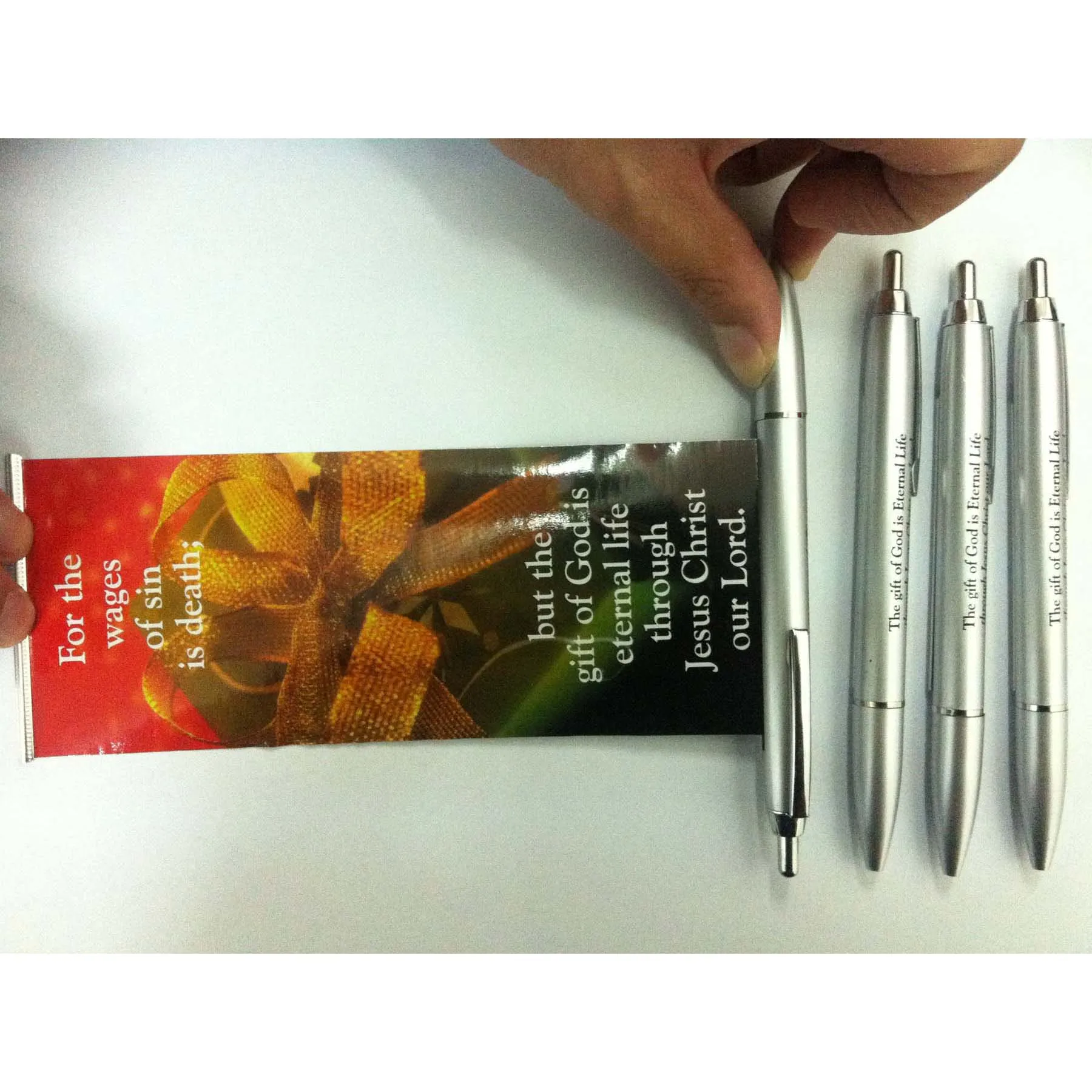 Custom Logo solid Banner Pen Printing Logo Business Advertising retractable Banner paper Ballpoint Pen for Promotion