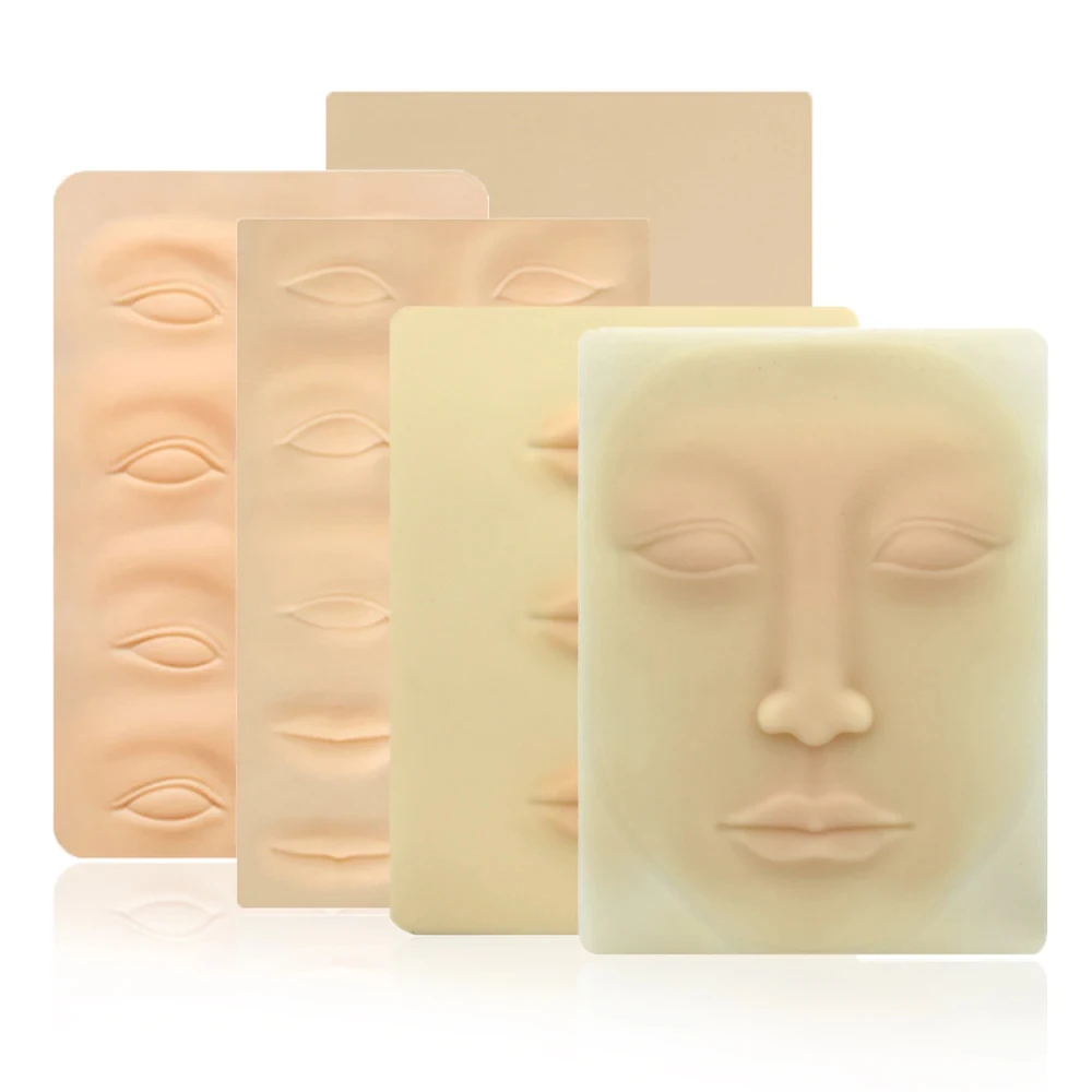 Factory Wholesale High Quality 3D Permanent Makeup Eye Lip Skin Tattoo Eyebrow Practice Fake Face Skin training tool