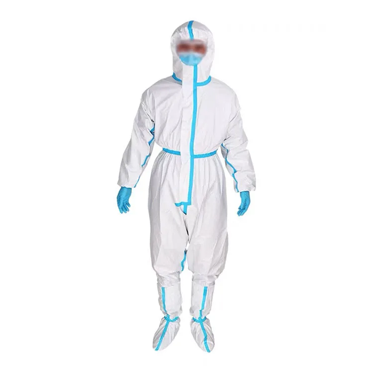 7 Days Delivery Spot Wholesale 65g PPE Disposable microporous coverall nonwoven type5 type6 coveralls suits
