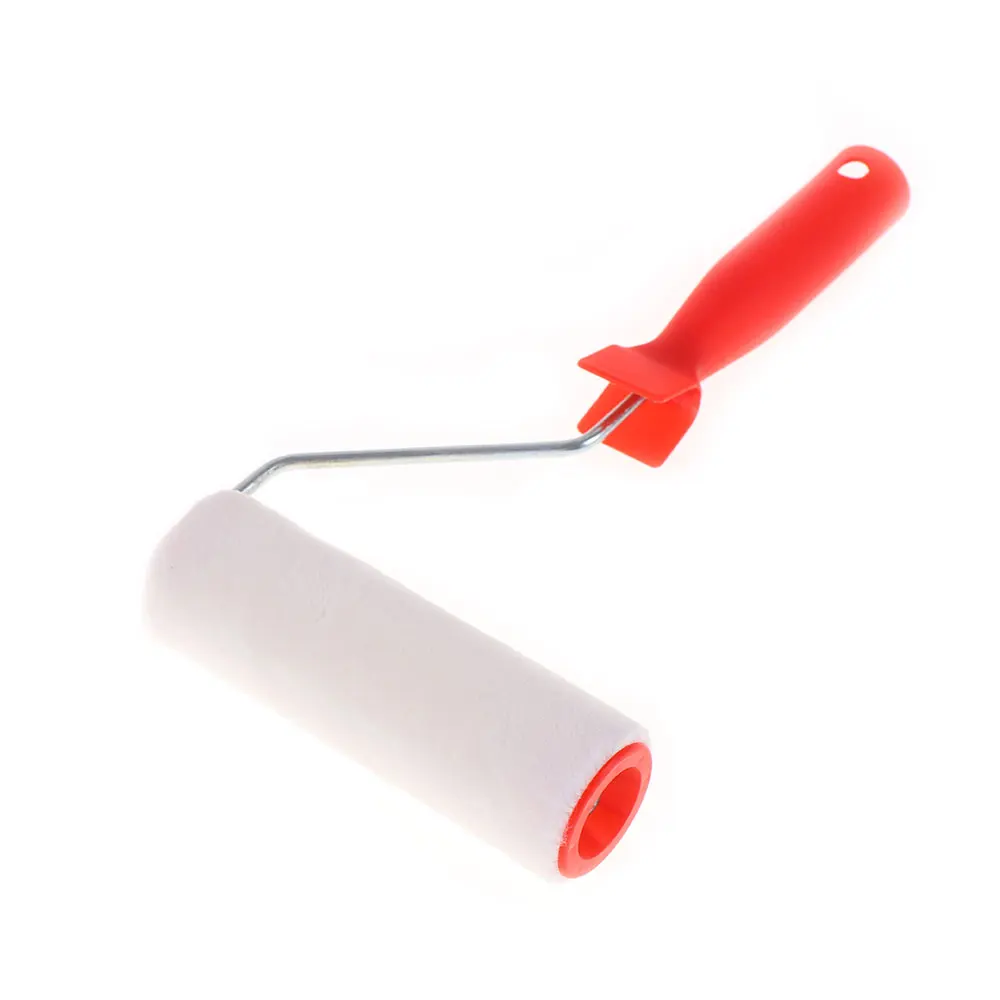 Low Price Customized High quality Cleaning  roller brush roller  refill with handle paint roller brush with red plastic handle