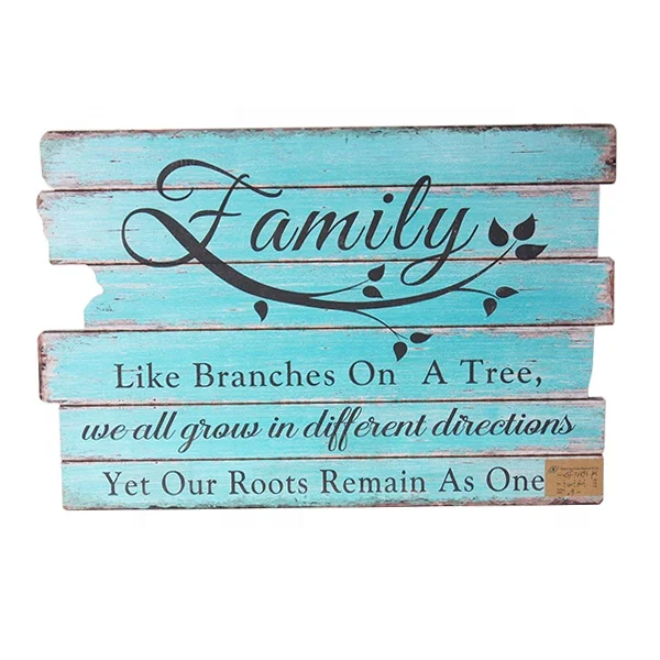 Wholesale Handmade Home Decor Ornament Custom Available Words Writings Wall Hanging Wood Signs