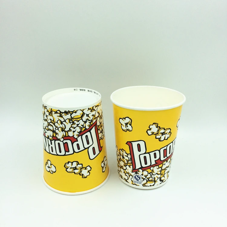 
Hot selling custom printed popcorn cups paper custom printed disposable popcorn cups 