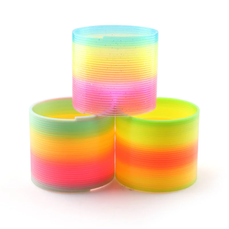 Ept 1 Dollar Store Promotion Toy Educational Rainbow Circle Toy Spring Spiral Toy