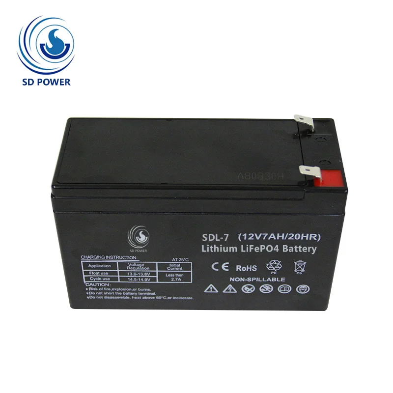 lithium battery 12V 6Ah LiFePO4 Battery Pack, 2000 Cycles Rechargeable 12.8V 76.8Wh Lithium Iron Phosphate Battery