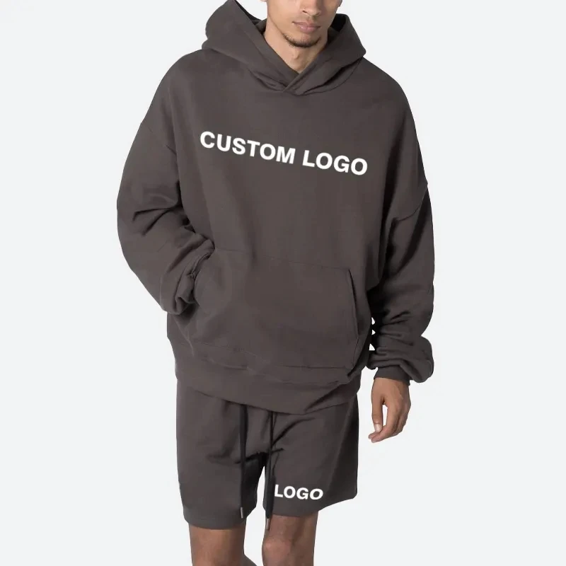 Custom Wholesale OEM Sport Cotton Fashion Tracksuit Summer Hoodie Sweater Jogging Polyester Sportswear Track Suit Set For Men