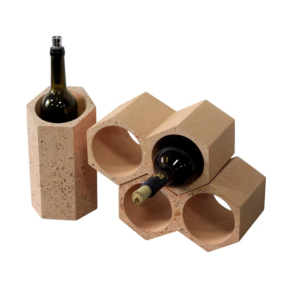 Concrete Wine Bottle Holder Free Standing Wine Storage Rack Wine Stand