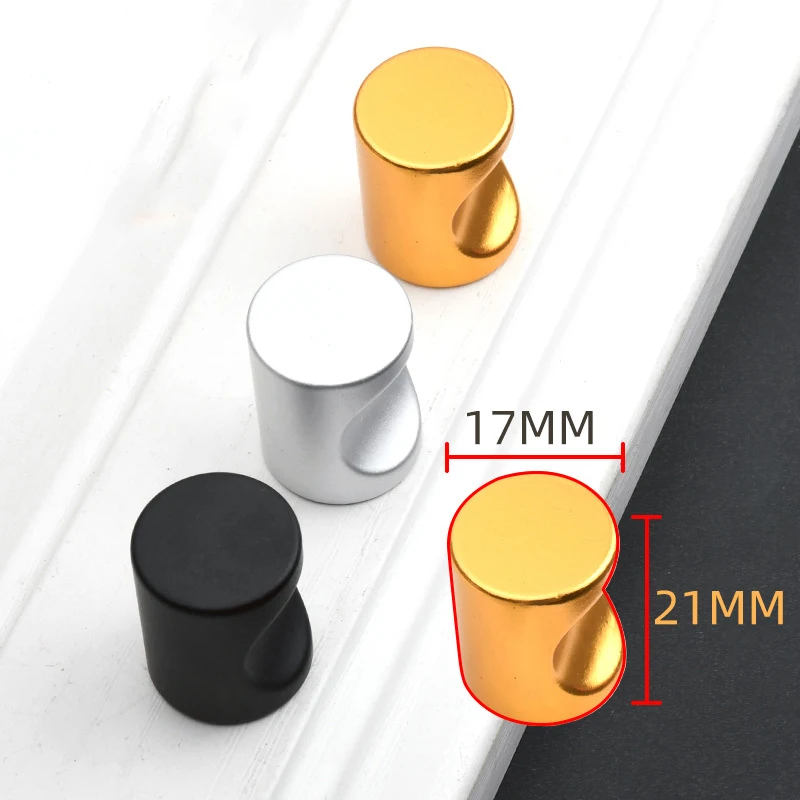 16/18/20mm Cheap Price Aluminum Furniture Handle Drawer Single Hole Aluminum Knobs