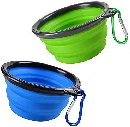 Легкая силиконовая складная миска для корма собак, без бисфенола А, миска для кормления домашних животных