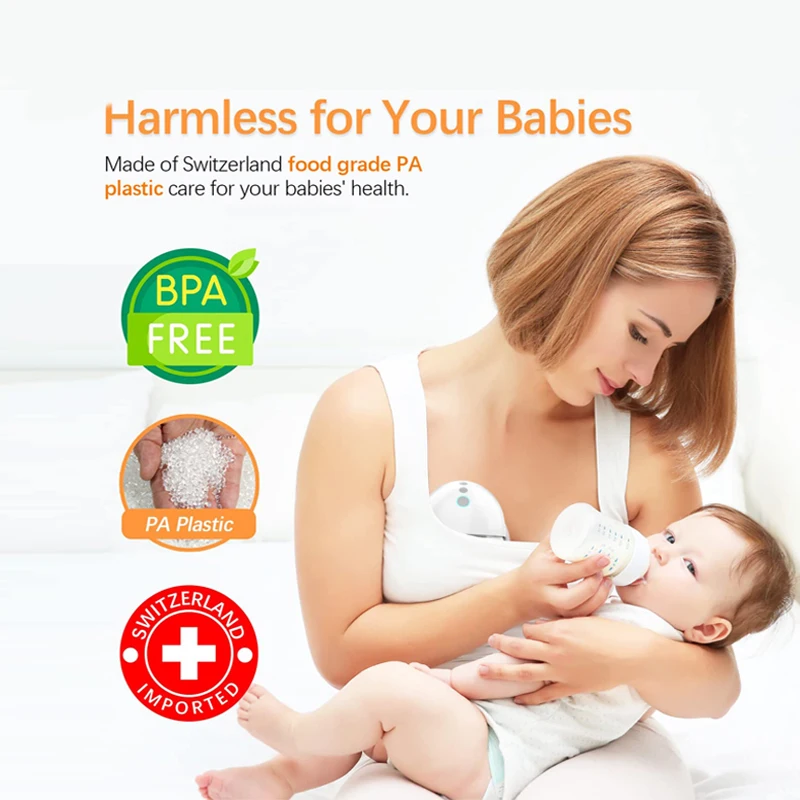 factory OEM custom double electric wearable breast pump hands free silicone electronic wireless breast milk pumps