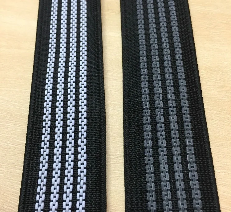 Wholesale 2.5cm/3cm anti slip elastic band with rubber for clothes