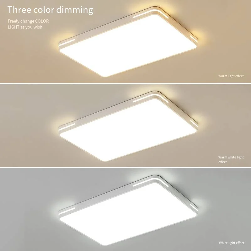Living Room Lamp Modern Simple and Atmospheric Ultra-thin LED Ceiling Lamp Rectangular Household Hall Lighting Fixture