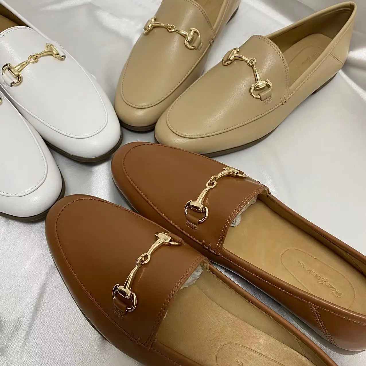 Lambskin leather formal Women Flat loafer Shoes ladies moccasins lazy girls driving Loafers slipper shoe customize logo