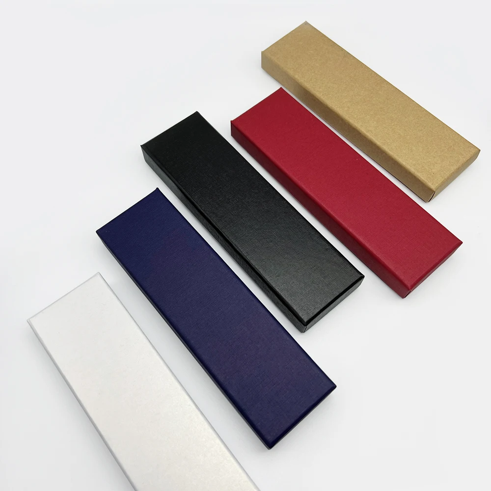 Hot Sale Spot Cover Paper Box Pen Box Packaging Box Various Colors Optional Laser Screen Printing Logo