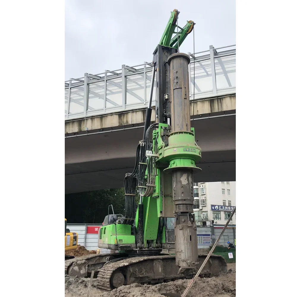 Construction Works Main Winch Speed 66 m/min Low Headroom Hydraulic Rotary Rock Drilling Rig Machine