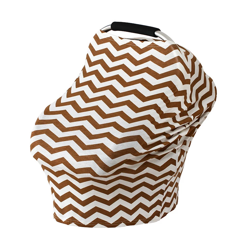 Stretchy Stripe Cotton Baby Carriage Seat Cover Stroller Cover Nursing Cover