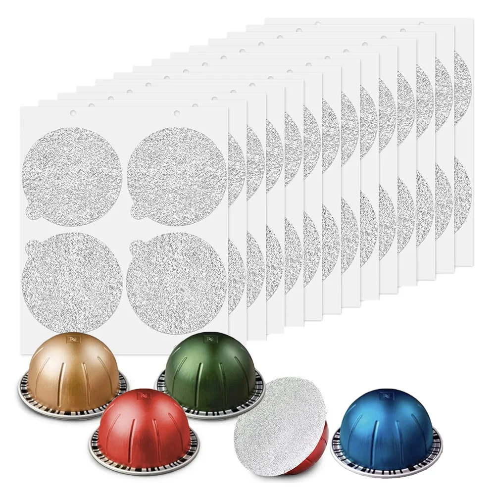 Customizable Aluminum Foils Lids Seals for Reuse Nespresso Capsules Coffee Pods 62mm 100pcs