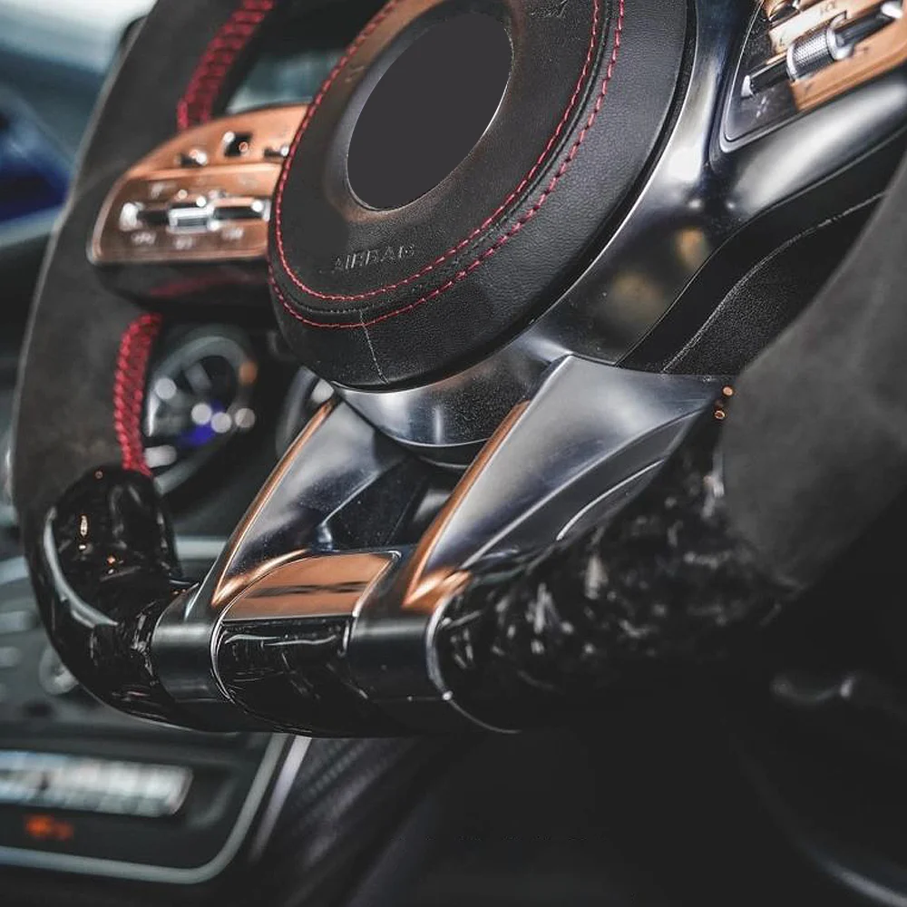 Углеродное рулевое колесо из замши Alcantara для Mercedess-Benzs AMG W176 W211 W212 W205 W204 A180 A200 B180 B200 GLA GLC
