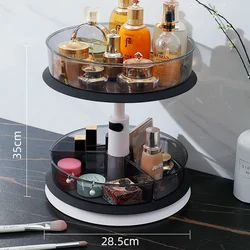 Bathroom Makeup Stations Dressers Plastic Spinning Turntable Storage Tray Rotating Organizer