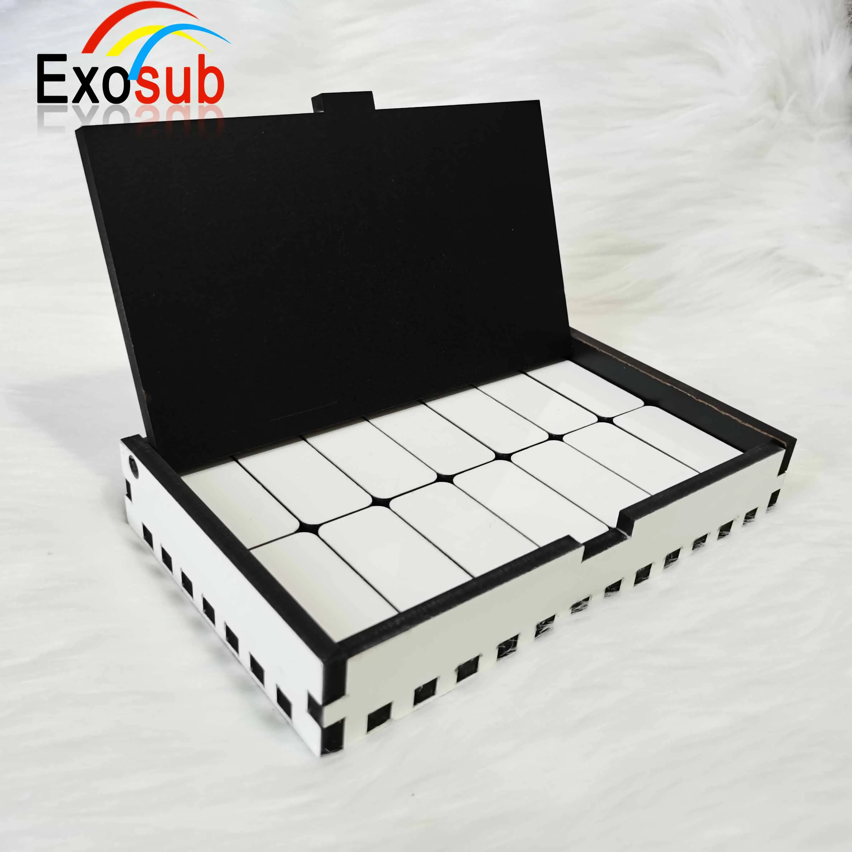 Wooden MDF sublimation blank dominoes with box