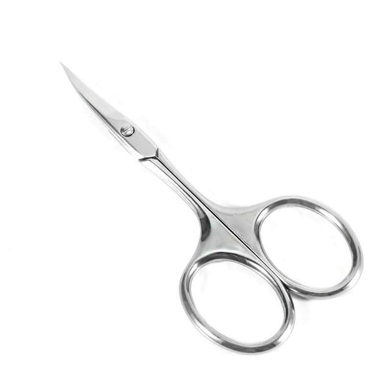 Professional Stainless Steel Trimmer Eyebrow Eyelash Hair Remover Tool Nose Hair Scissor Curved Blade Eyebrow Scissors
