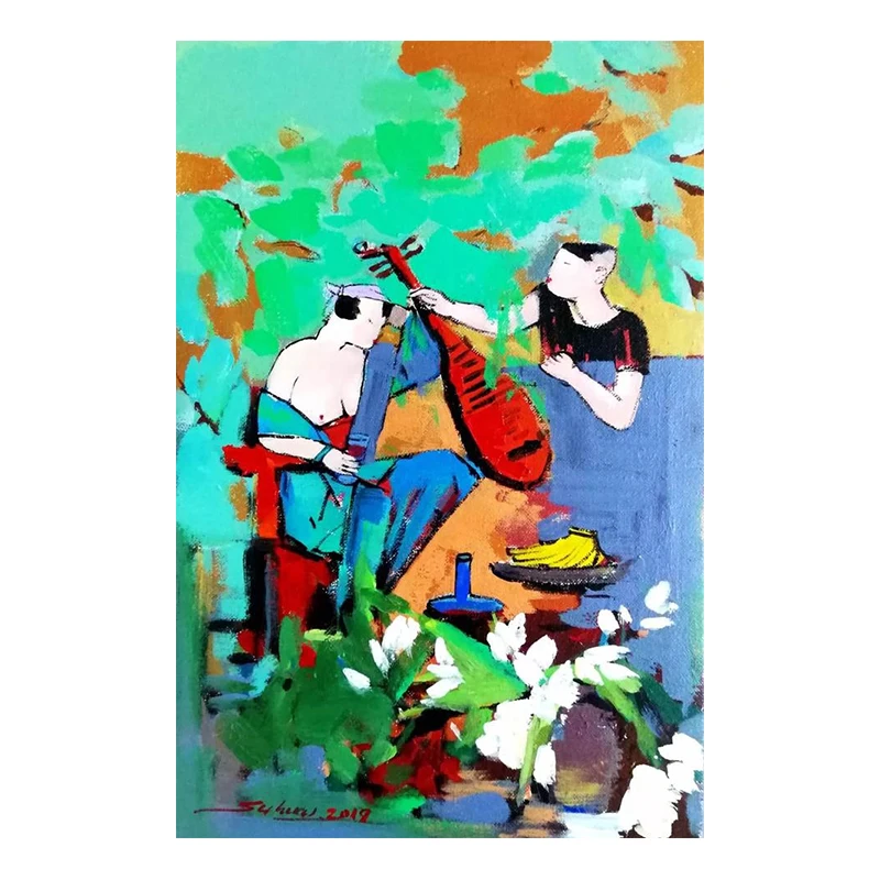 Искусство ручной работы оригинальное для домашнего декора подвесные украшения пейзажная живопись