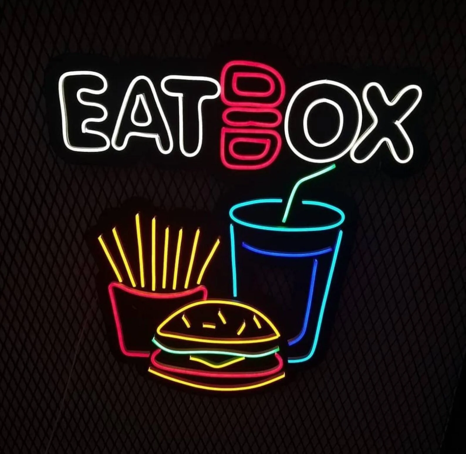 Drop Shipping Decorative Custom Made LED Flexible flex open acrylic rgb light burger neon led neon sign