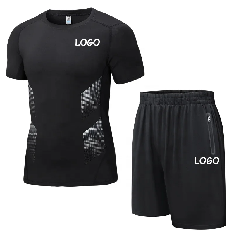 Dropshipping New Wholesale Training Gym Track Suits Custom Polyester Sportswear Black Mens Jogging Tracksuit