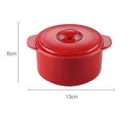 2021 Hot Selling Elegant Ceramic Stew Pot Small Porcelain Stew Pot with Handles and Lid